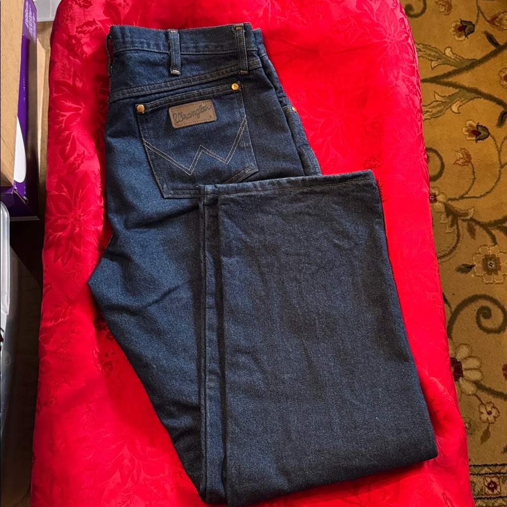 Wrangler 47MWZ Regular Fit Flannel Lined Jeans 34x30